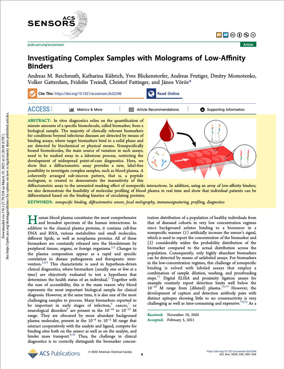 2021 Reichmuth Investigating Complex Samples with Molograms of Low-Affinity Binders