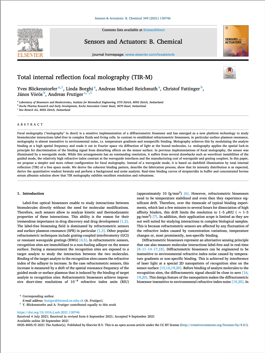 2021 Blickenstorfer Total internal reflection focal molography